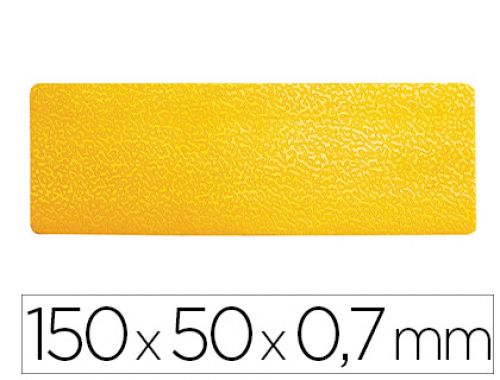Simbolo adesivo durable pvc forma de linha para delimitacao de chao amarelo 150x50x0,7 mm pack de 10 unidades , Durable , 155897 , 4005546983592